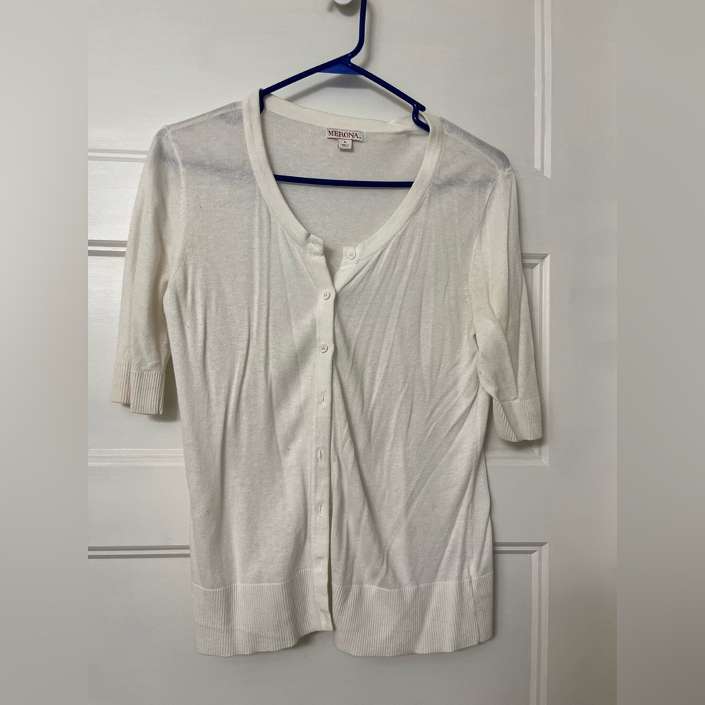 Merona Classic White Knit Top